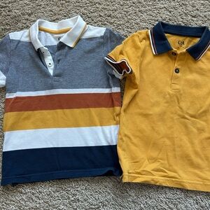 Kids' Striped and Solid Polo Shirts for Boys- Yellow, Blue, Gray (2 Polos incl.)
